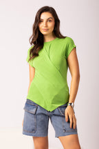 Blusa assimétrica em malha