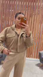 Jaqueta bomber camurça