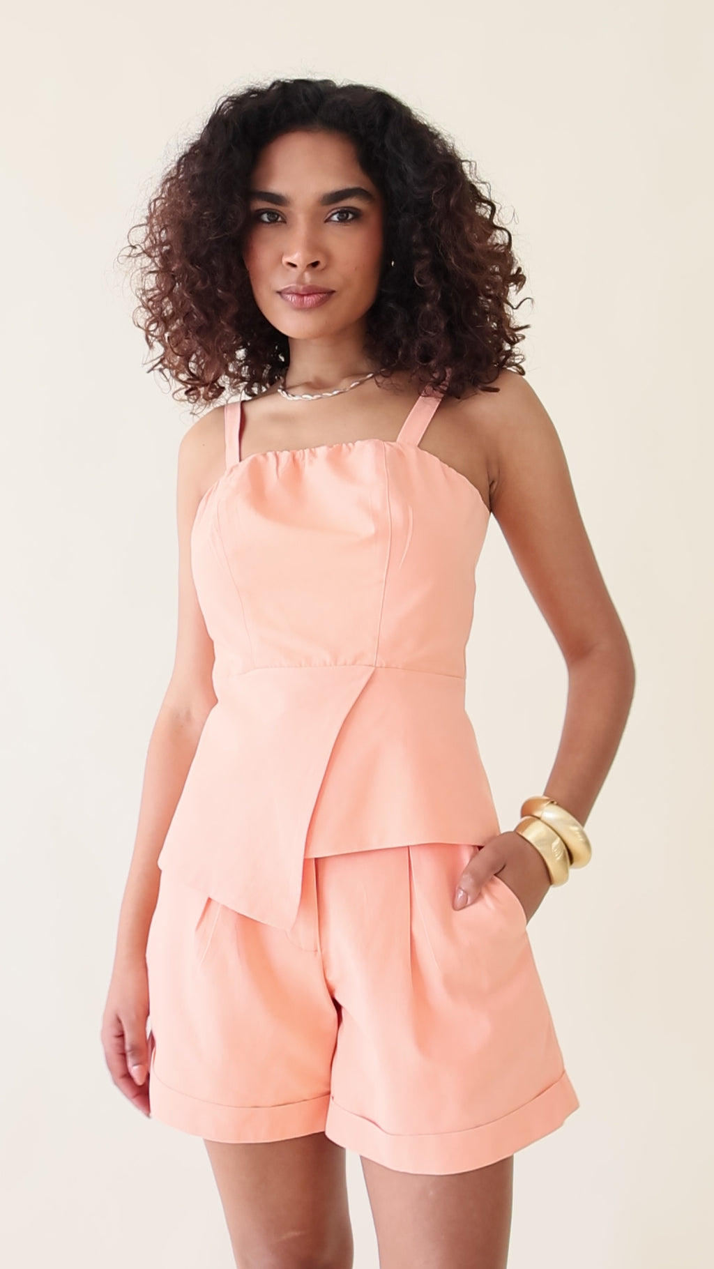 Conjunto peplum com shorts