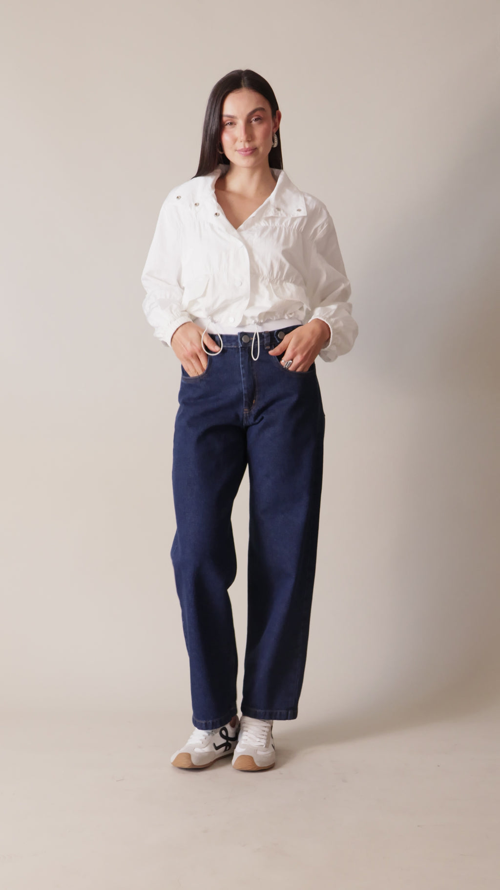 Calça sarja boyfriend