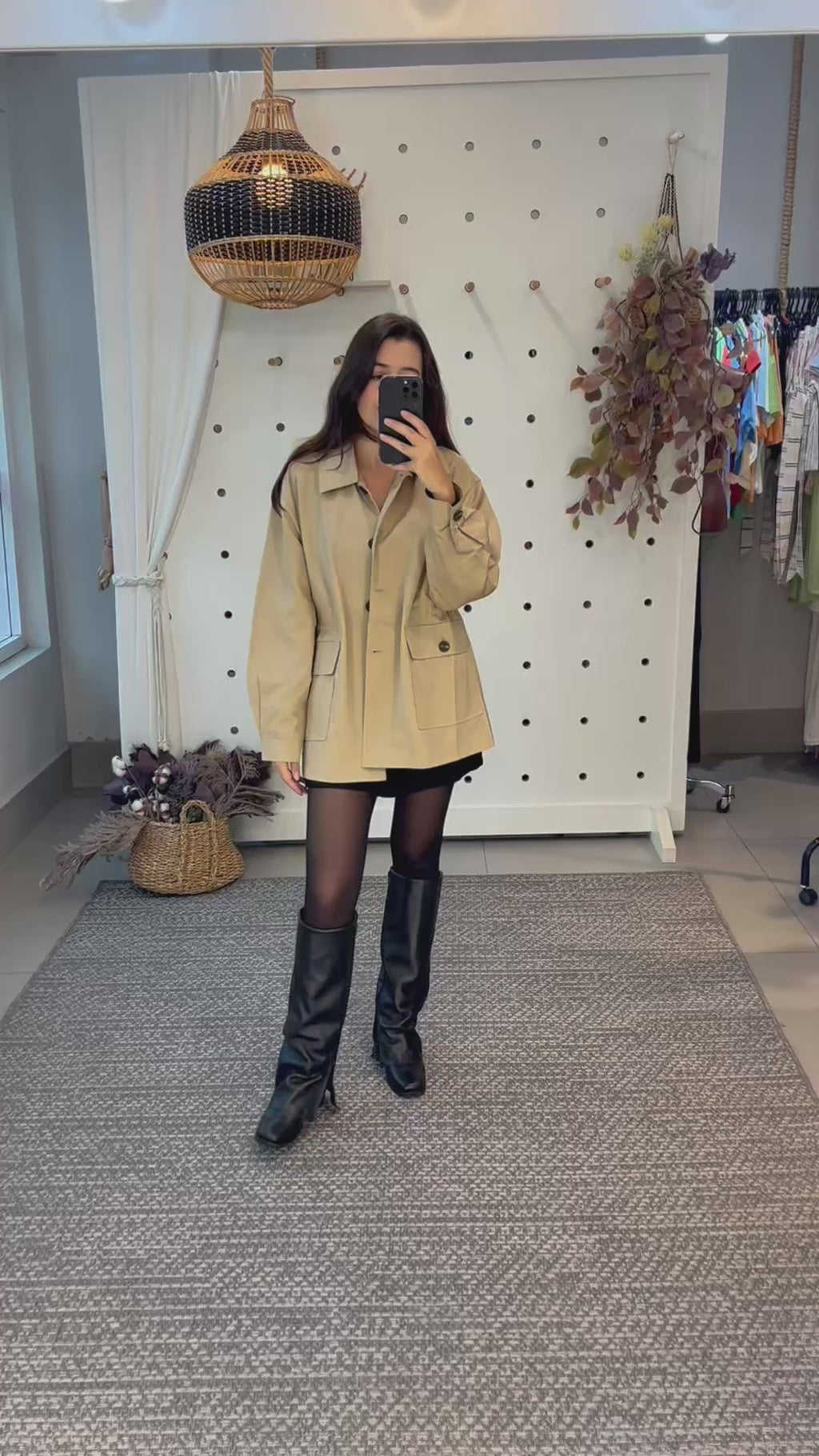 Parka com bolsos utilitários