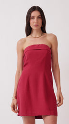 Vestido curto tomara que caia
