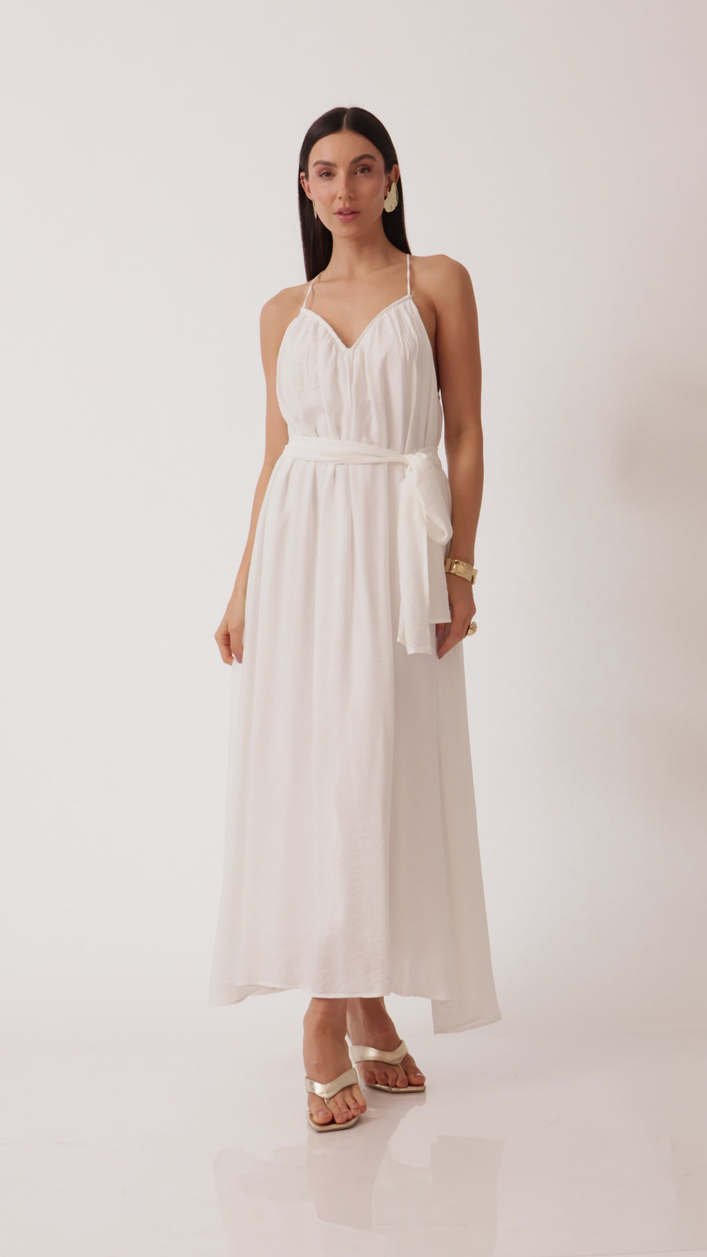Vestido longo fluído