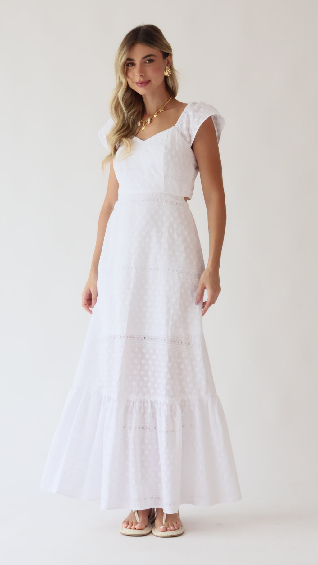 Vestido longo laise