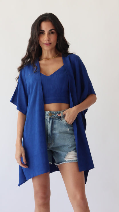 Conjunto de top e kimono