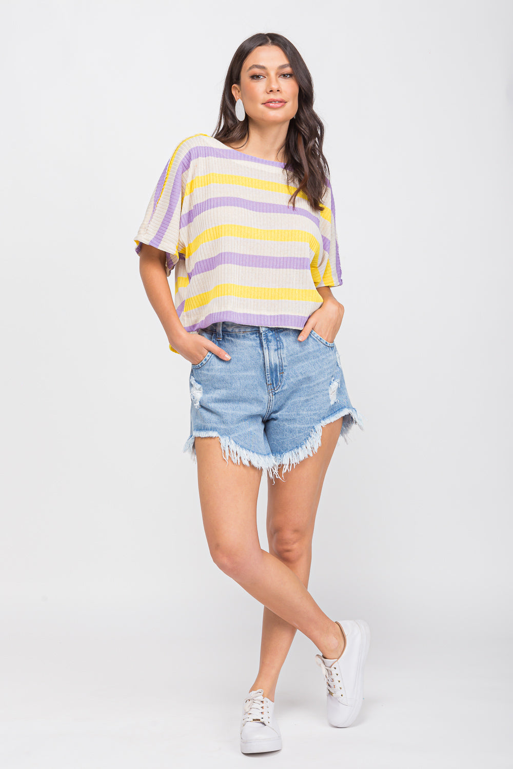 Blusa quadrada Lilas