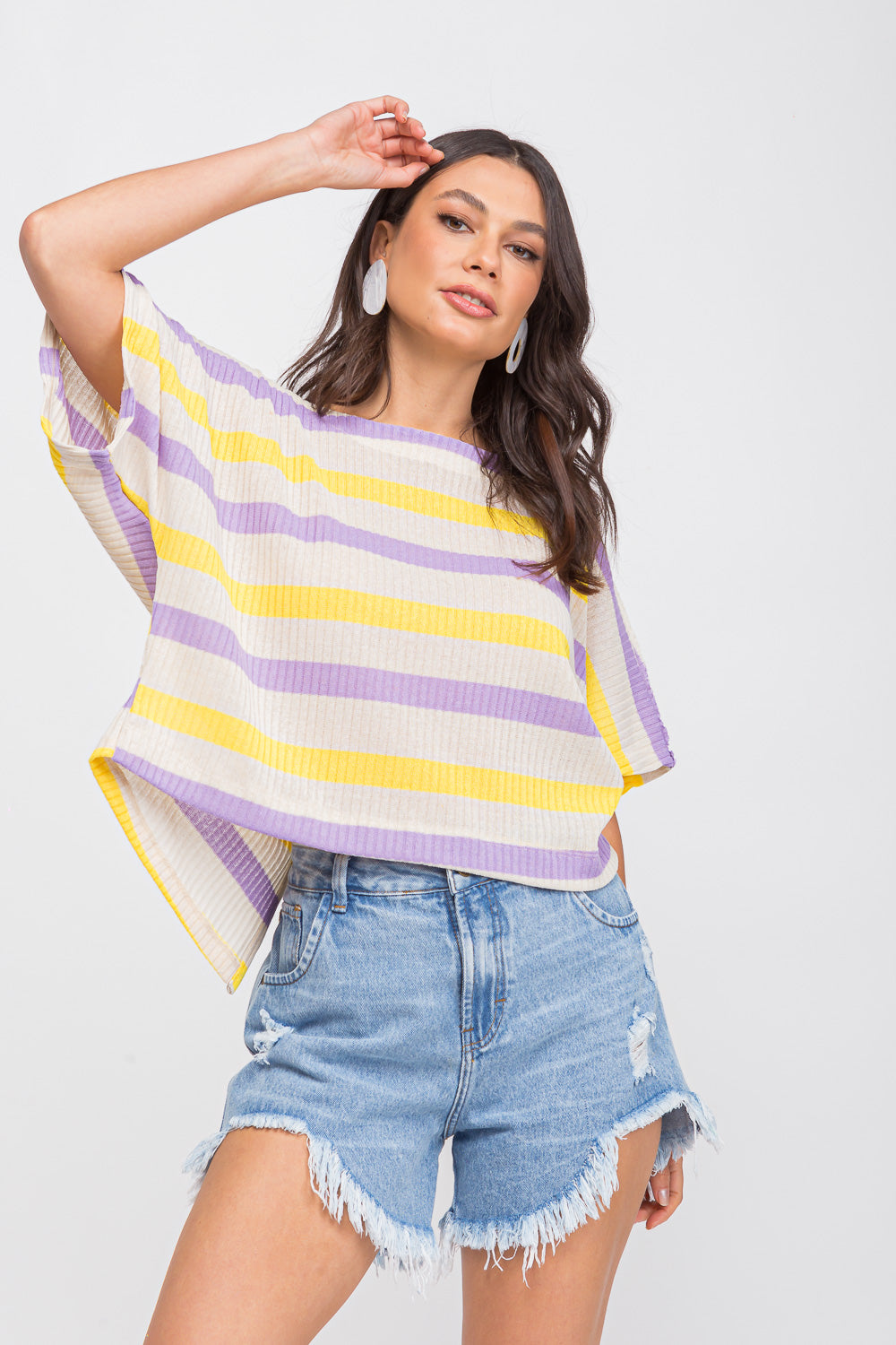 Blusa quadrada Lilas